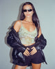 image de Yenika Cami Top in Mesh Cheetah Green