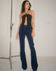 Image de Jeans Bootleg à taille basse en Cord Navy