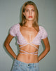 Image de Jiena Crop Top in Ditsy Rose Lilac