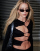 Image de MOTEL X OLIVIA NEILL Top Rajina en lycra noir