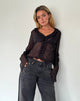 Image de Adriana Ruffle Top in Chiffon Black