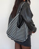 Image du sac Aimi à rayures grises et noires