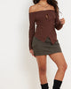 Image de Amandari Bardot Top in Chocolate