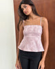 Image de Amerta Cami Top in Satin Jacquard Baby Pink