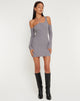 Image de Anala Cold Shoulder Mini Dress in Flint Gray