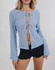 Image de Araceli Tie Front Cardi in Crinkle Blue