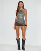 Image de Argeila Halter Top in Green and Grey Sequin