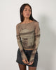 Image de Armali Long Sleeve Top in Abstract Historical Green