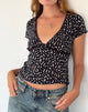 Image de Asani Top in Black Ditsy Romance