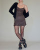 Image de Mini robe Ashila en dentelle marron foncé
