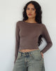 Image de Asma Loose Fit Long Sleeve Top in Nutmeg