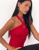 Image de Audrey Halterneck Top in Red Soft Slinky