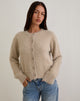 Image de Audrina Cardigan en maille duveteuse Beige