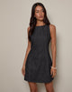 Image of Ayana Backless Mini Dress in Chambray Dark Indigo