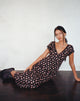 Image de Bahata Midi Dress in Flowing Rose Black