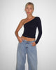 Image de Bayge One Shoulder Top in Black
