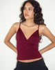 Image de Bea Cross Front Top in Burgundy