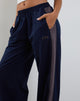 Image de Bedion Jogger surdimensionné en bleu marine avec broderie M