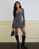 Image de Bindara Mini Robe en Pretty Petal Flock Dark Grey