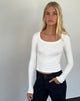 Image de Binlo Extra Long Sleeve Top in White