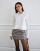 Image de Bisian Chemise à ourlet plissé en popeline blanche