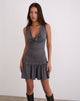 Image de Brani Mini robe cloutée en gris anthracite