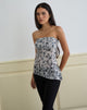 Image de Brilia Bandeau Top in Sequin Flower Grey