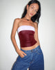 Image de Brylee Bandeau Crop Top in Wine Lilac