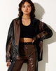 Image de la veste Bugi en PU Chocolat amer