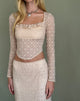 Image de Caelyn Long Sleeve Top in Textured Nude Lace