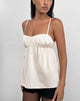 Image de Camden Longline Cami Top in Satin Ivory