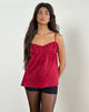 Image de Camden Longline Cami Top in Satin Red