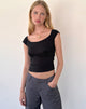 Image de Cania Corset Top in Black Lycra