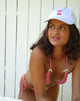 Image de la casquette blanche brodée de cerises rouges