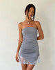 Image de MOTEL X JACQUIE Mini robe bandeau Carlie en gris fluide