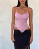 Image de Carmeline Longline Cami Top in Shimmer Pink