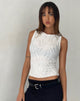 Image de Cerise Tank Top in Ripple White