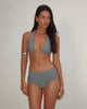 Image of Kairi Bikini Bottom in Charcoal with Studs (Bas de bikini anthracite avec clous)