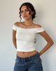 Image de Chacha Top in Off White Rib Lace