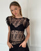 Image de Champel Top in Wild Rose Lace Black