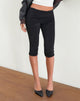 Image of Chantira Fold Over Capri Trous in Slinky Black