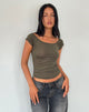 Image de Charya Off The Shoulder Top in Olive