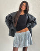 Image de la mini-jupe Chima en paillettes Argent Chrome
