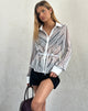 Image de la chemise Christabel à rayures diagonales gris tonal