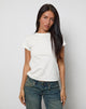 Image de Clio Baggy Tee en ivoire