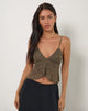 Image de Cojira Cami Top in Textured Knit Mocha Brown