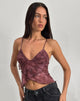 Image de Cojira Top in Mesh Tonal Paisley Plum