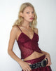 Image de Cojira Butterfly Top in Sequin Burgundy