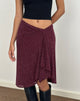 Image de la jupe midi Esmeray en léopard floqué Plum