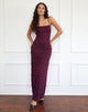Image de Darsih Cami Maxi Dress in Paisley Lace Burgundy